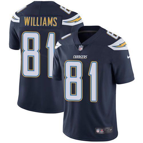 Nike Chargers #81 Mike Williams Navy Blue Team Color Men's Stitched NFL Vapor Untouchable Limited Jersey - Click Image to Close